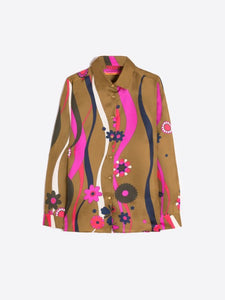 Irina Silk Shirt in Camel Serpentina Print