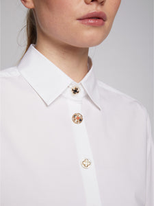 Irina Shirt in White Poplin