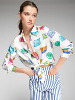 Load image into Gallery viewer, Mafalda Blouse in Sardinas Seda Print
