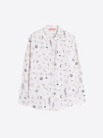 Load image into Gallery viewer, Thelma Shirt in Galaxy Print w/ Gold Foil
