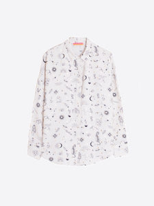 Thelma Shirt in Galaxy Print w/ Gold Foil