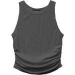 Load image into Gallery viewer, Side Shirred Tank in Black
