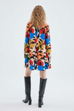 Load image into Gallery viewer, Long Sleeve A-Line Dress in Leaf Print
