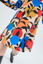 Load image into Gallery viewer, Long Sleeve A-Line Dress in Leaf Print
