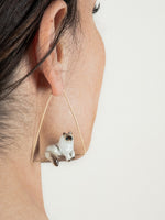 Load image into Gallery viewer, Lying Siamese Cat Triangle Earrings
