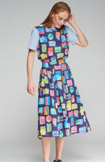Load image into Gallery viewer, Olimpia Skirt in Navy Sardinas
