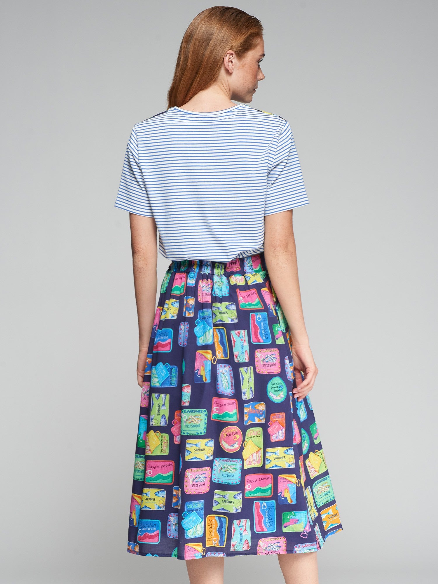 Olimpia Skirt in Navy Sardinas