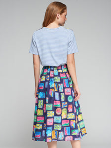 Olimpia Skirt in Navy Sardinas