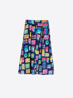 Load image into Gallery viewer, Olimpia Skirt in Navy Sardinas
