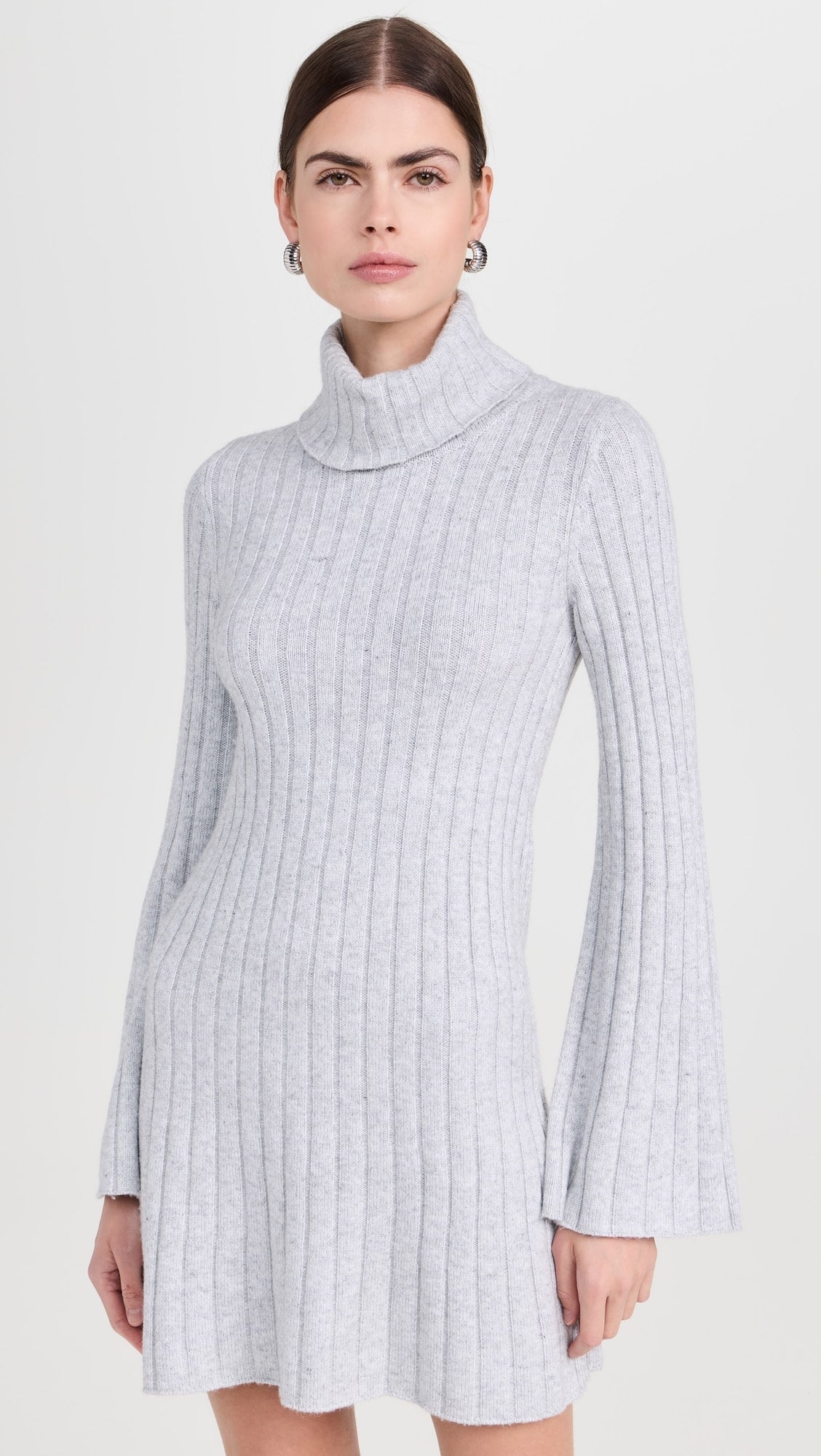 Meredith Turtleneck Sweater Dress in Ice Heather Mint Julep Meredith Turtleneck Sweater Dress in Ice Heather Mint Julep