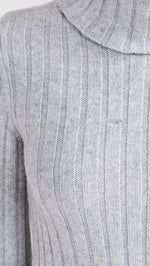 Load image into Gallery viewer, Meredith Turtleneck Sweater Dress in Ice Heather
