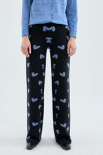 Load image into Gallery viewer, Knit Pant in Blue Heart Print
