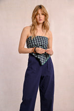 Load image into Gallery viewer, Straight Leg High Waist Pant in Navy
