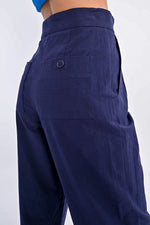 Load image into Gallery viewer, Straight Leg High Waist Pant in Navy
