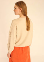 Load image into Gallery viewer, Pom Pom Hearts Sweater in Beige

