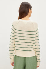 Load image into Gallery viewer, Chayse Striped Crewneck Sweater in Cream
