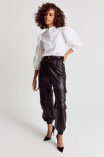 Load image into Gallery viewer, The Balloon Sleeve Shirt in White
