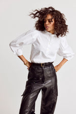 Load image into Gallery viewer, The Balloon Sleeve Shirt in White
