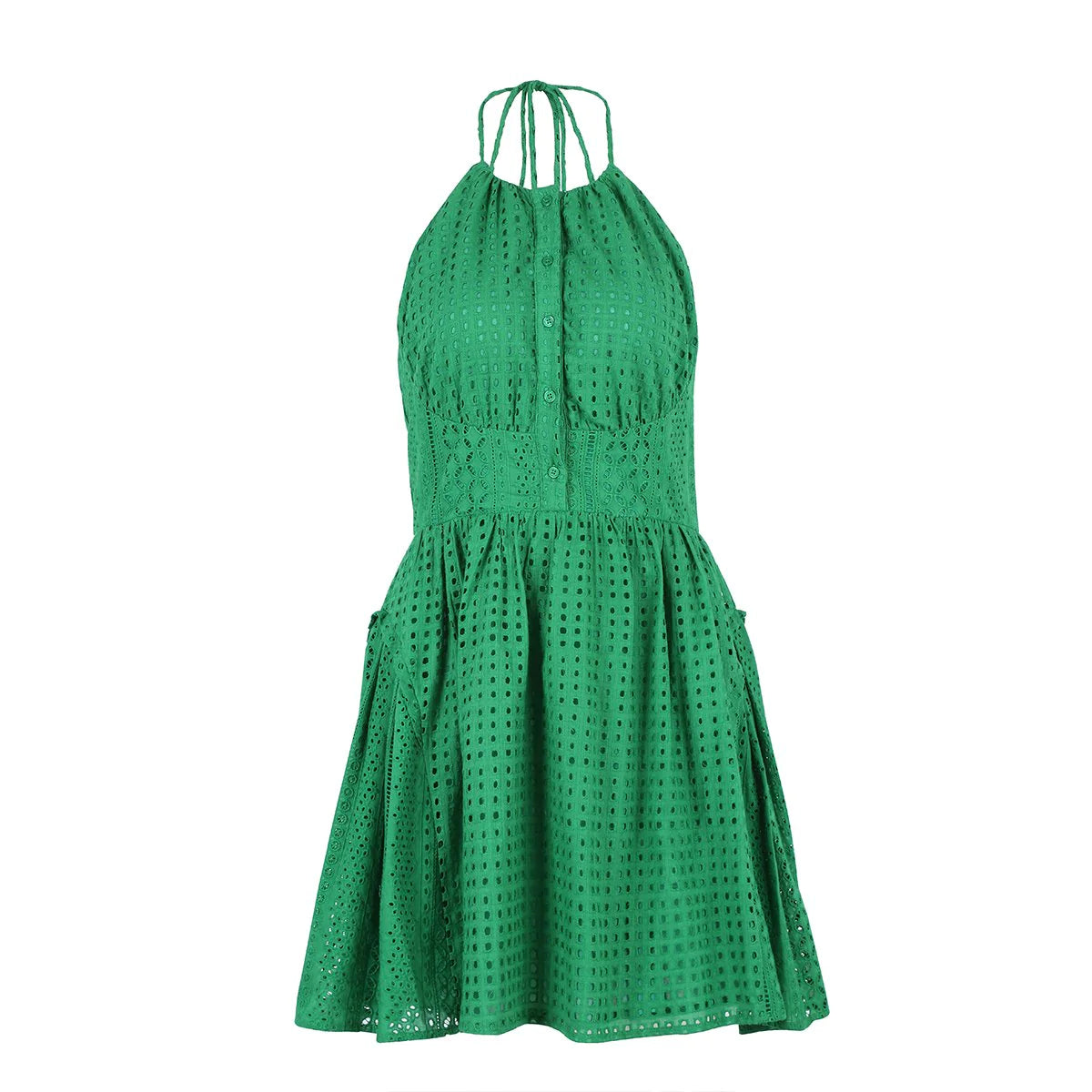 The Ashby Dress in Kelly Green Eyelet Mint Julep