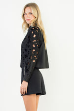 Load image into Gallery viewer, Eyelet Shirt in Black
