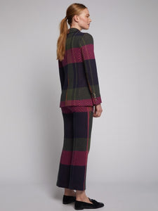 Carole Trouser in Knit Check Plaid