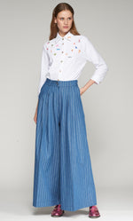Load image into Gallery viewer, Palazzo Trouser in Diplomatico Denim
