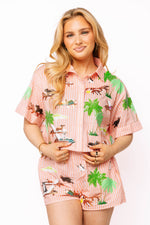 Load image into Gallery viewer, Dogs at the Beach Top in Orange Stripe
