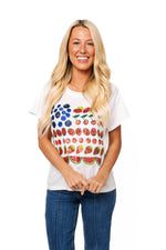 Load image into Gallery viewer, Fruit USA Flag Tee in White
