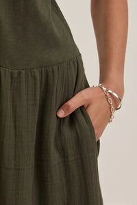 Itza Drop Waist Dress in Hedge