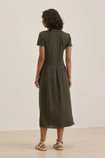 Load image into Gallery viewer, Itza Drop Waist Dress in Hedge
