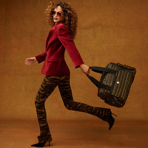 Voyager Travel Bag in Shiny Dark Olive