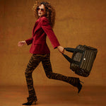 Load image into Gallery viewer, Voyager Travel Bag in Shiny Dark Olive
