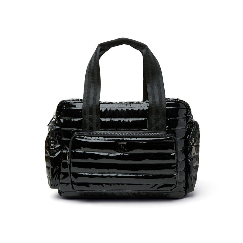 Voyager Travel Bag in Patent Black