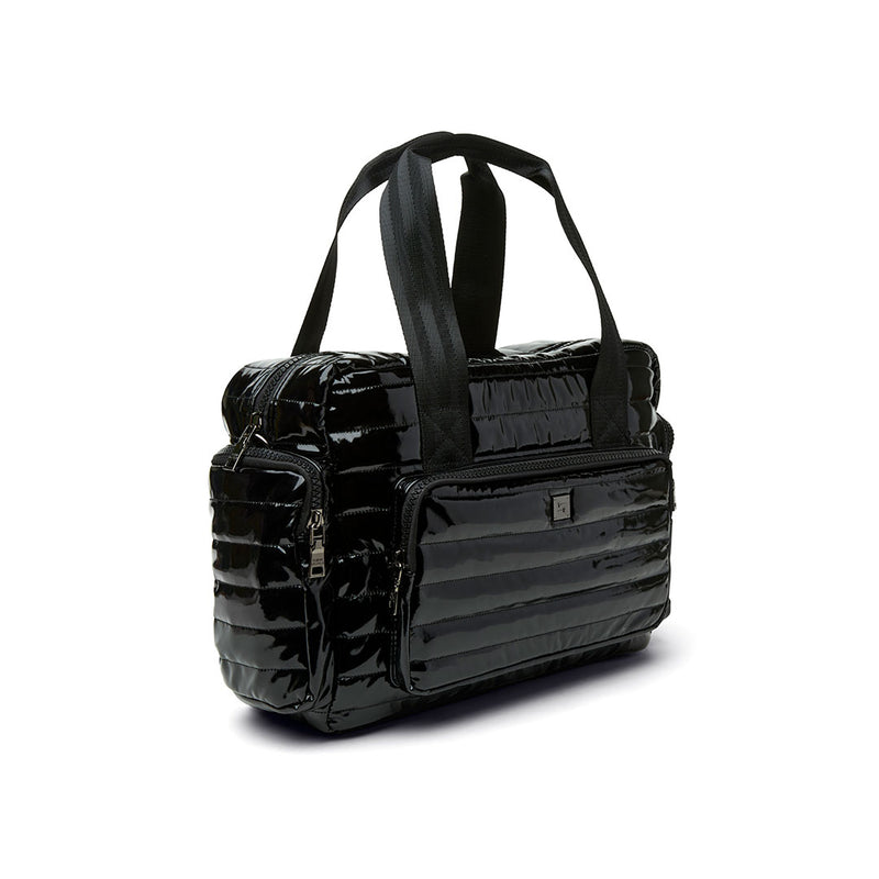 Voyager Travel Bag in Patent Black