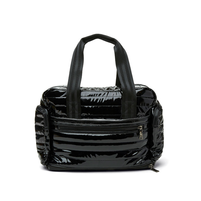 Voyager Travel Bag in Patent Black