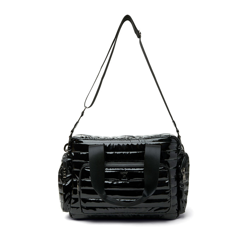 Voyager Travel Bag in Patent Black