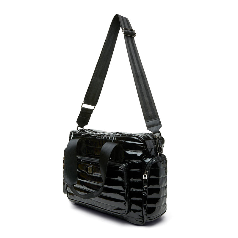 Voyager Travel Bag in Patent Black