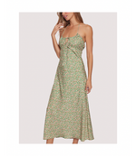 Load image into Gallery viewer, Wild Poppies Maxi Dress in Green Floral
