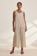 Load image into Gallery viewer, Isabel Tie Strap Jumpsuit in Bark
