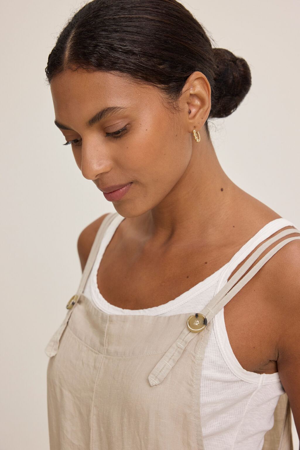 Isabel Tie Strap Jumpsuit in Bark