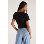 Load image into Gallery viewer, Twist of Fate Slub Top in Black
