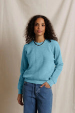 Load image into Gallery viewer, Ziggy Reverse Fleece Crew Neck Sweatshirt in Milky Blue
