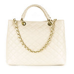 Load image into Gallery viewer, Quilted Handbag in Cream
