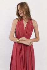 Load image into Gallery viewer, Halter Dress in Raspberry
