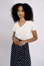 Load image into Gallery viewer, Polka Dot Skirt in Navy
