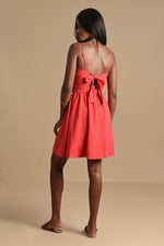 Load image into Gallery viewer, Button Front Mini Dress in Red
