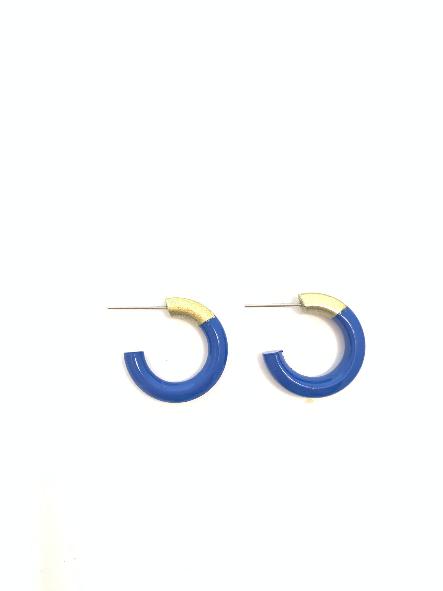 Liz Small Hoops in Royal Blue