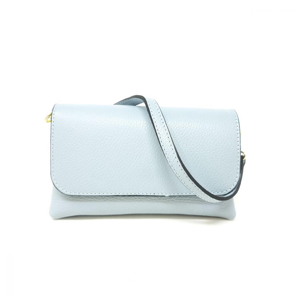 Small Foldover Bag in Light Blue