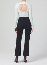 Load image into Gallery viewer, Isola Mid Rise Crop in Plush Black
