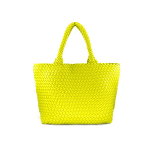 Woven Tote in Lime